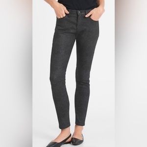 NEW  BANANA REPUBLIC Black snake skin print skinny Jeans Sz 27